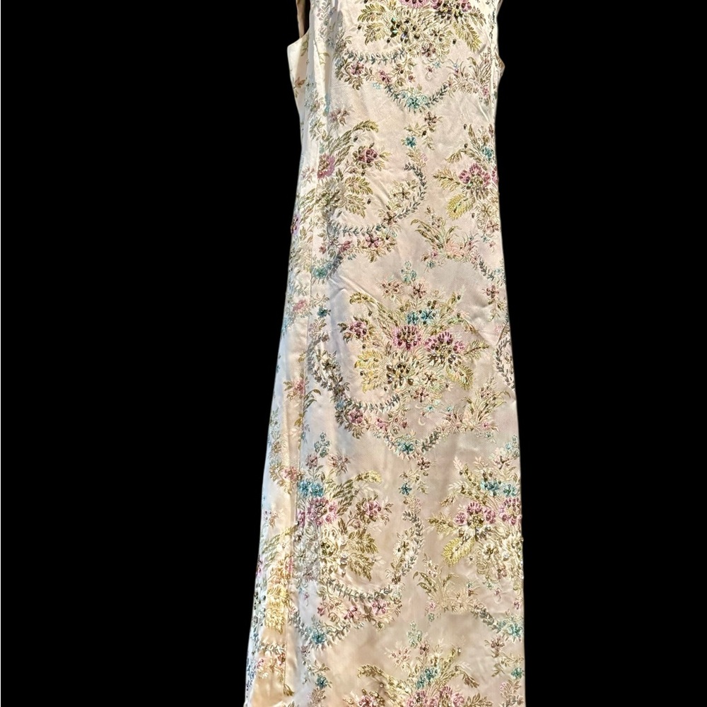Super rare ~ Magical Hand Beaded Evening Gown Silk Jacquard